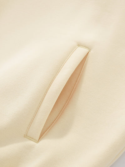 QUARTER ZIP FLEECE - CREAM