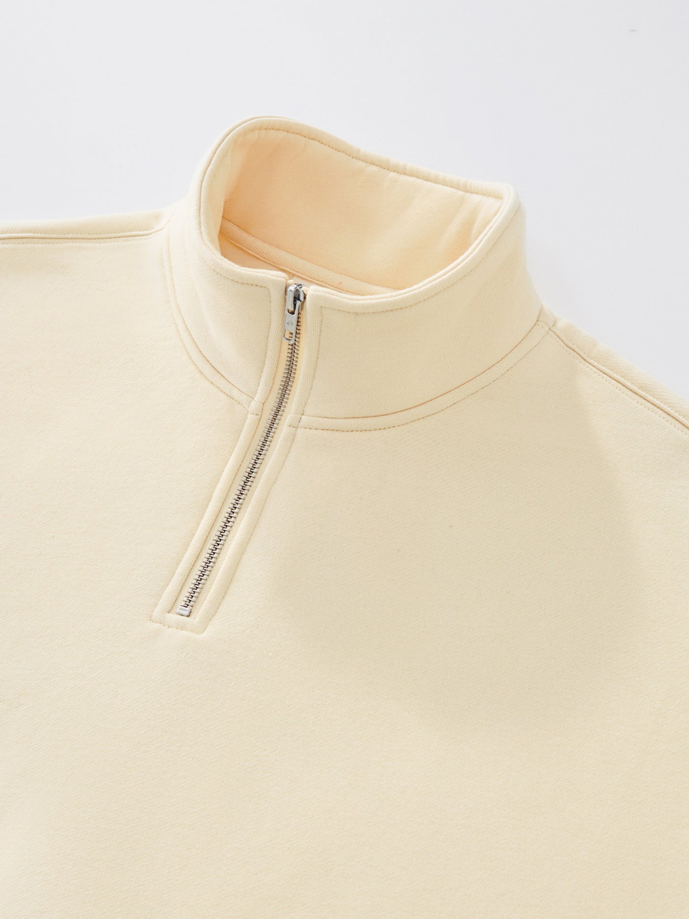QUARTER ZIP FLEECE - CREAM