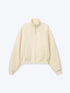 QUARTER ZIP FLEECE - CREAM