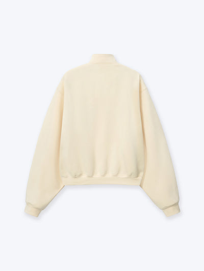 QUARTER ZIP FLEECE - CREAM