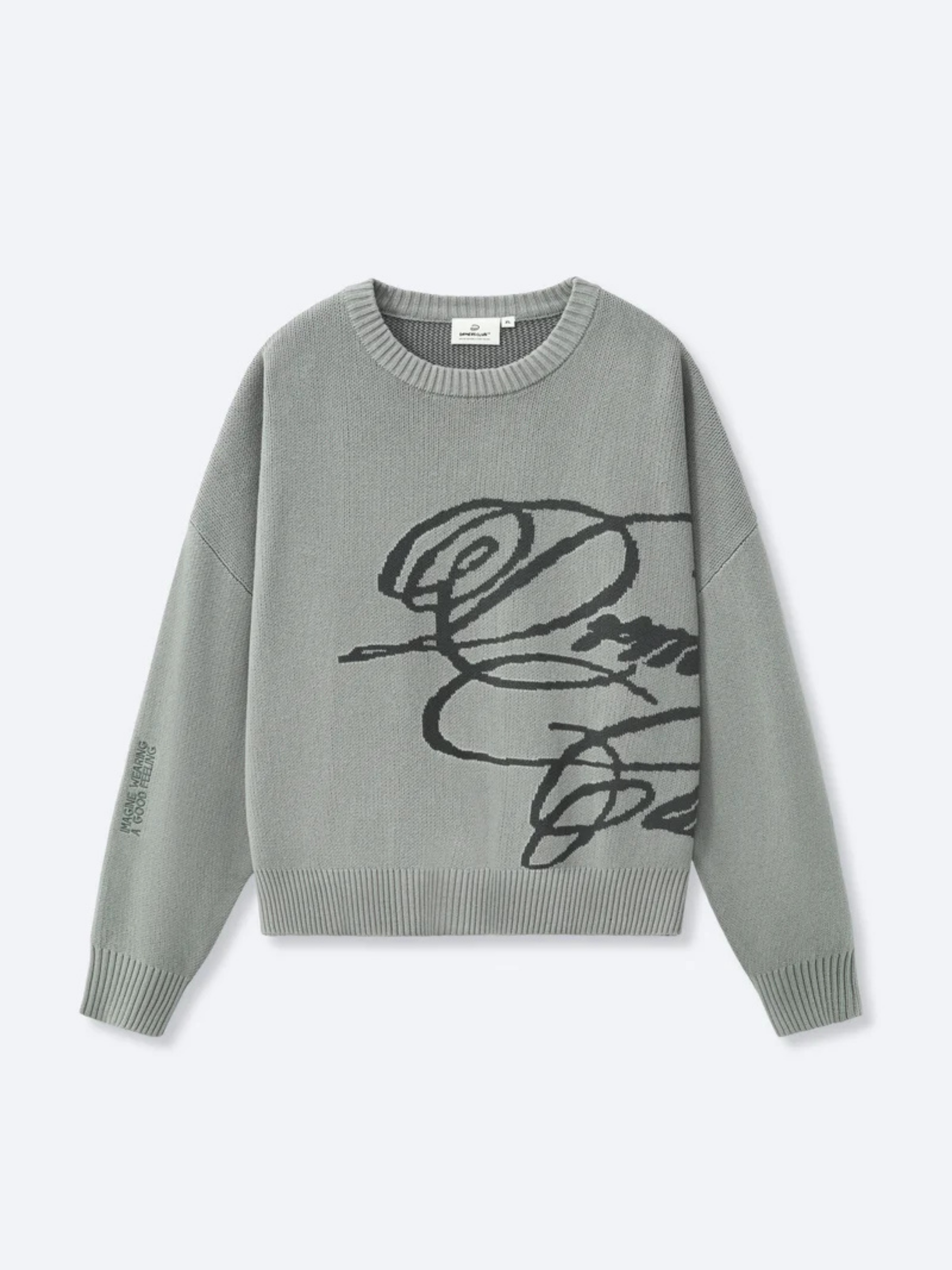 Essentials Cursive Knit CURSIVE TEXT KNIT - MUTED SAGE – DRMERS CLUB