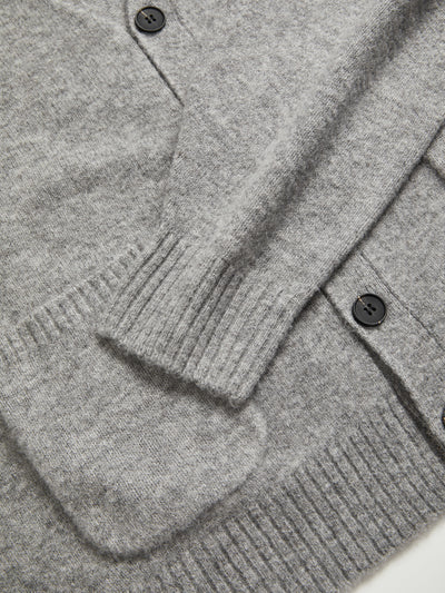 KNIT CARDIGAN - GREY