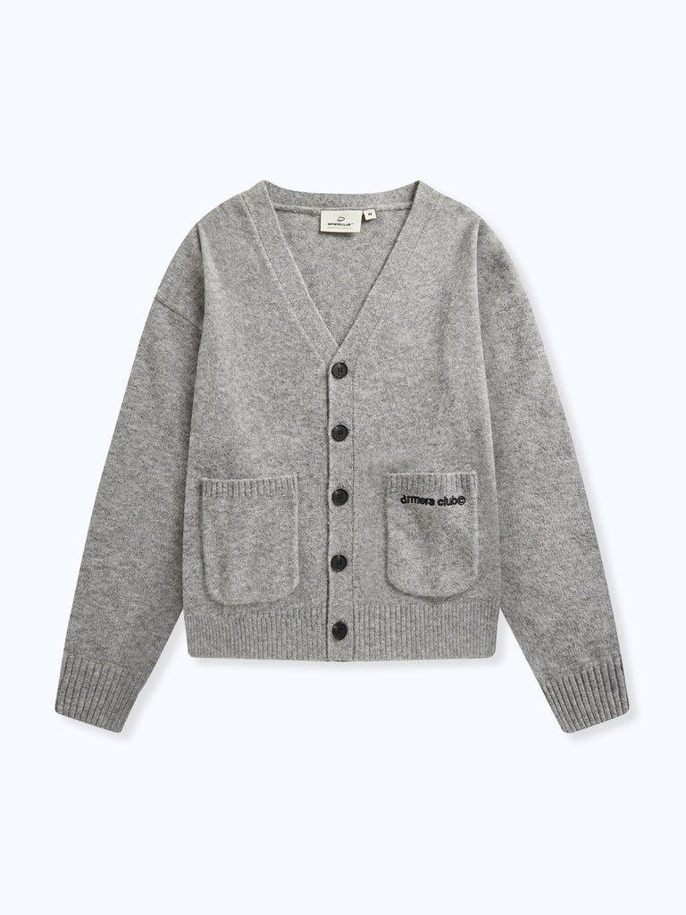 トップス Hug knit cardigan lightgrey ANDMARY KNIT CARDIGAN - GREY – DRMERS CLUB