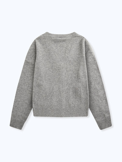 KNIT CARDIGAN - GREY