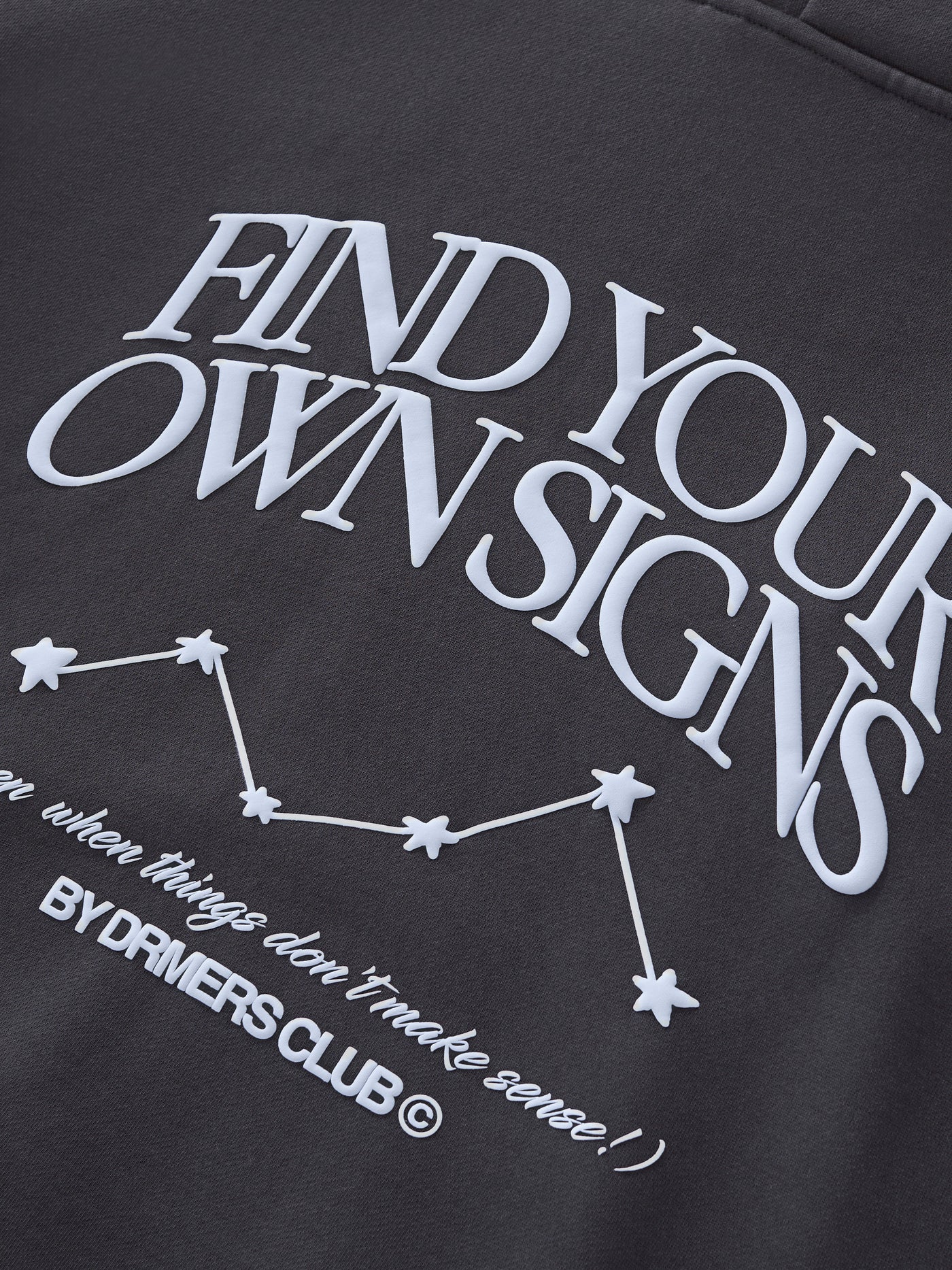 FIND YOUR OWN SIGNS HOODIE - FADED BLACK