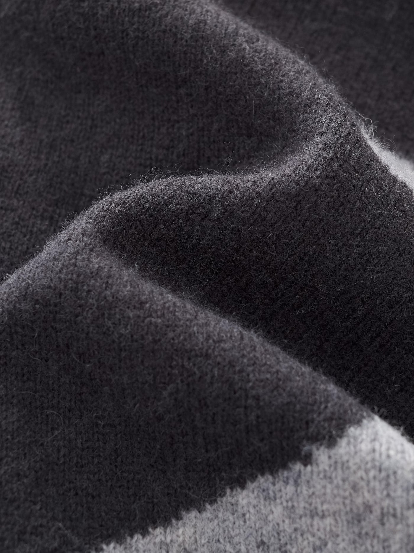 SMILEY LOGO SCARF - BLACK/GREY