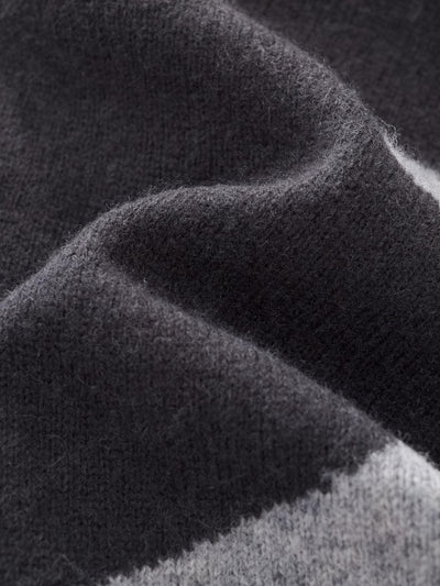 SMILEY LOGO SCARF - BLACK/GREY