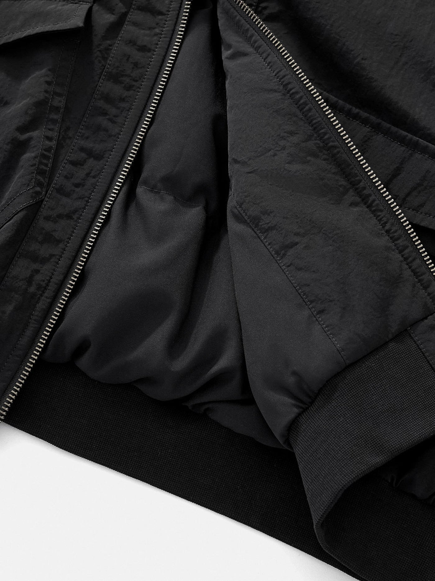 PADDED BOMBER JACKET - BLACK