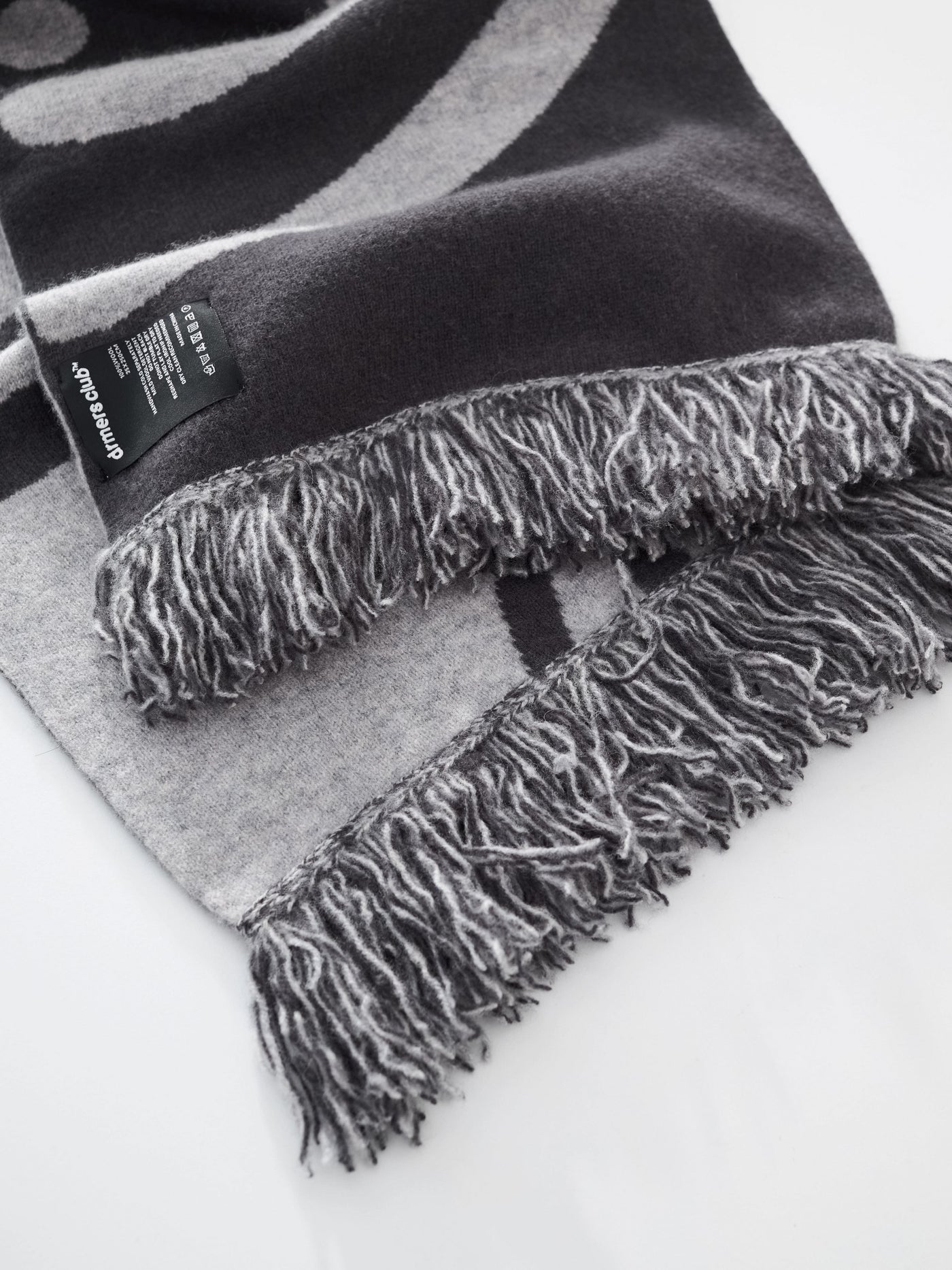 SMILEY LOGO SCARF - BLACK/GREY