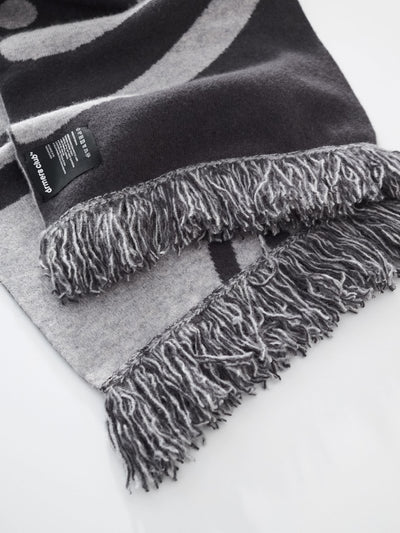 SMILEY LOGO SCARF - BLACK/GREY