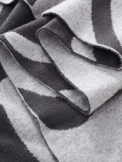 SMILEY LOGO SCARF - BLACK/GREY