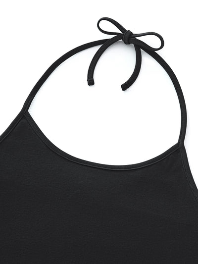 HALTER TANK TOP - BLACK