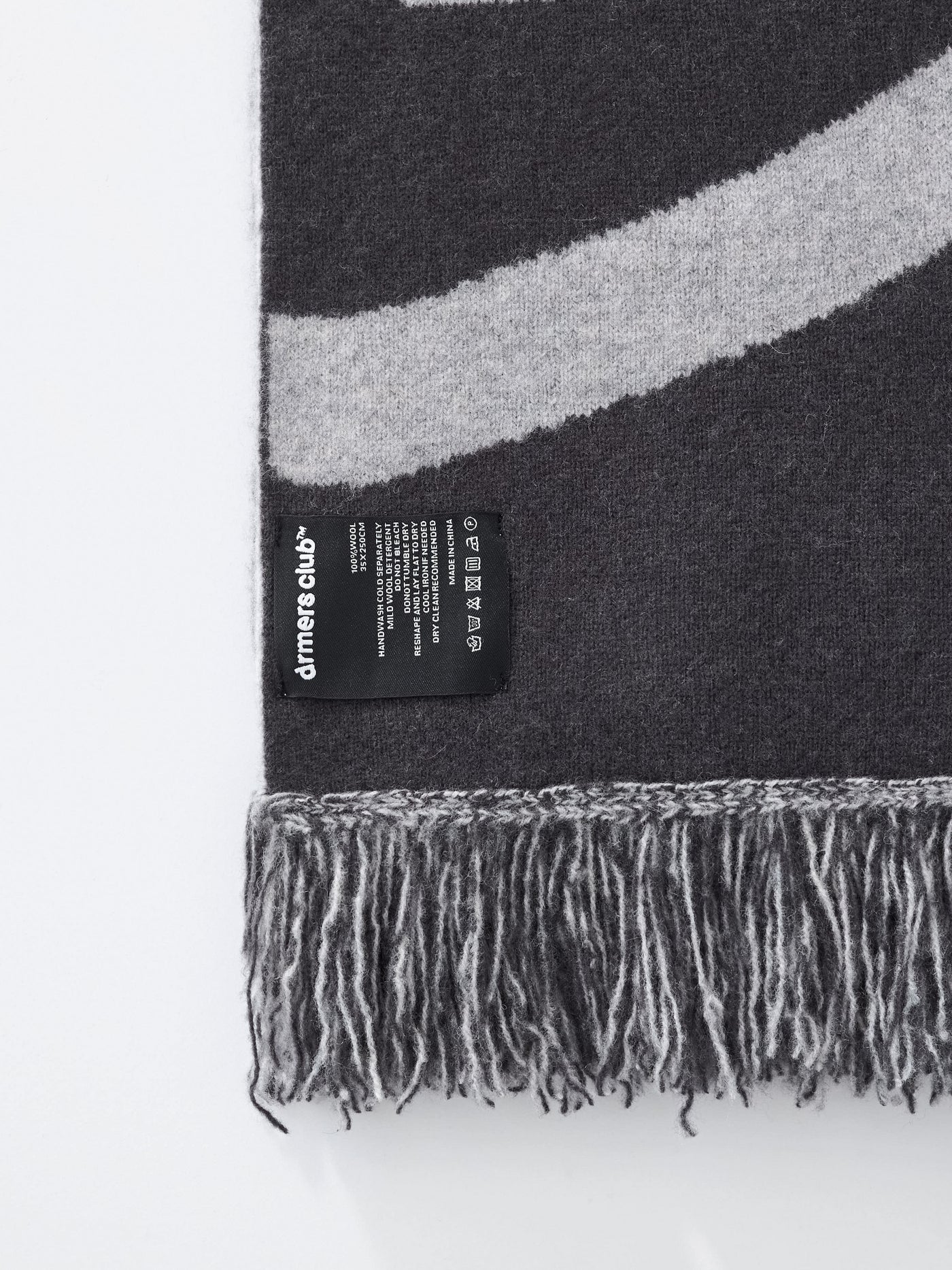 SMILEY LOGO SCARF - BLACK/GREY