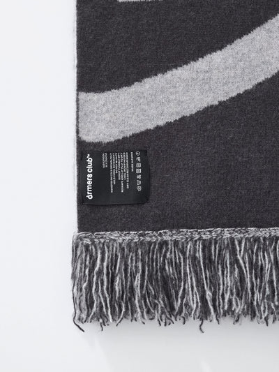 SMILEY LOGO SCARF - BLACK/GREY