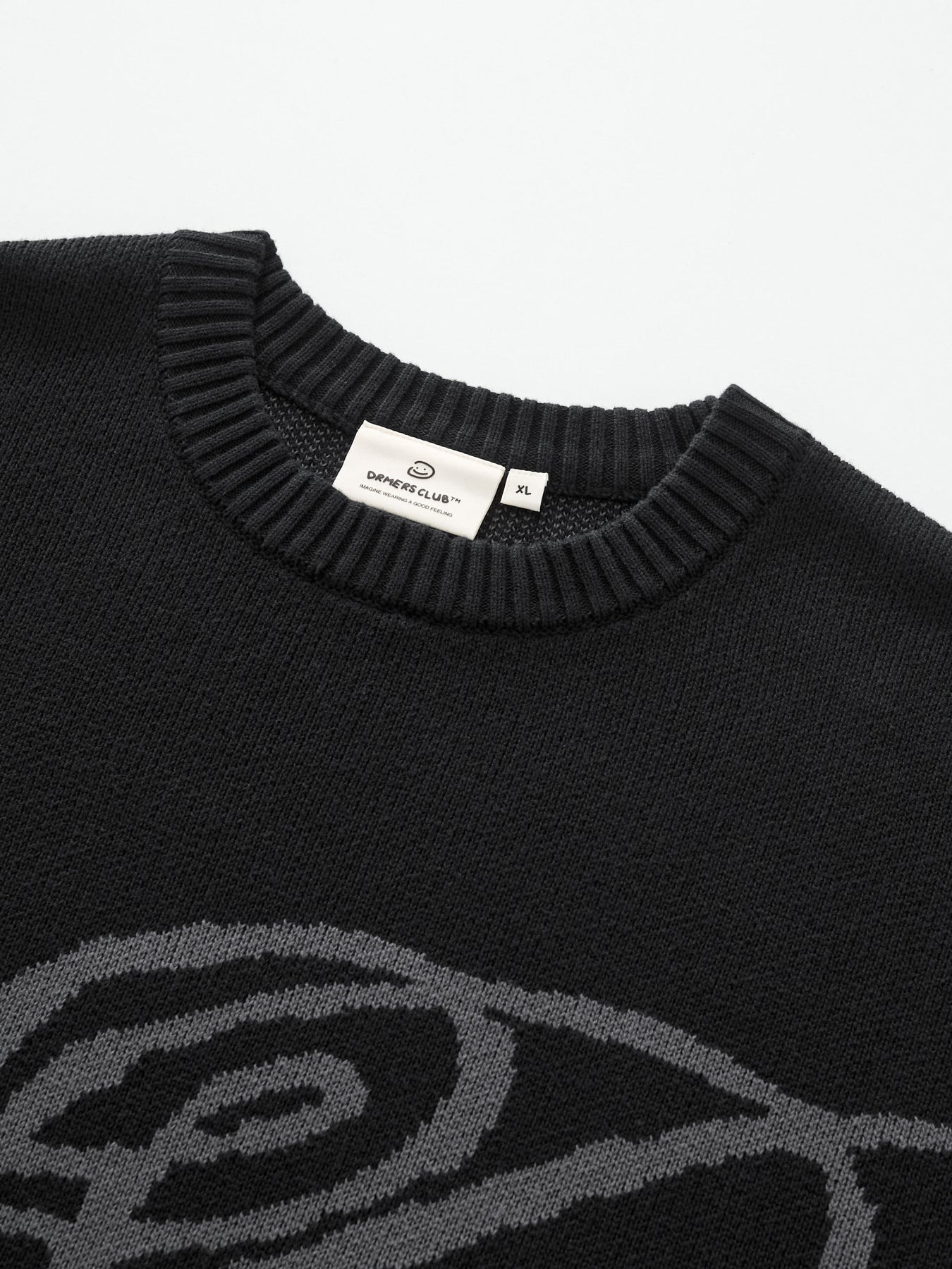 Essentials Cursive Knit CURSIVE TEXT KNIT - BLACK – DRMERS CLUB