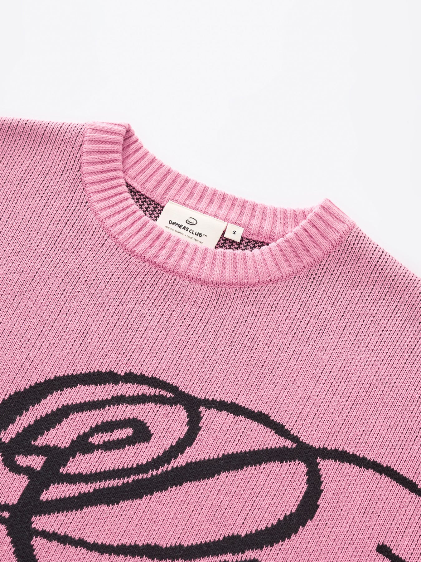 Essentials Cursive Knit CURSIVE TEXT KNIT - HOT PINK – DRMERS CLUB