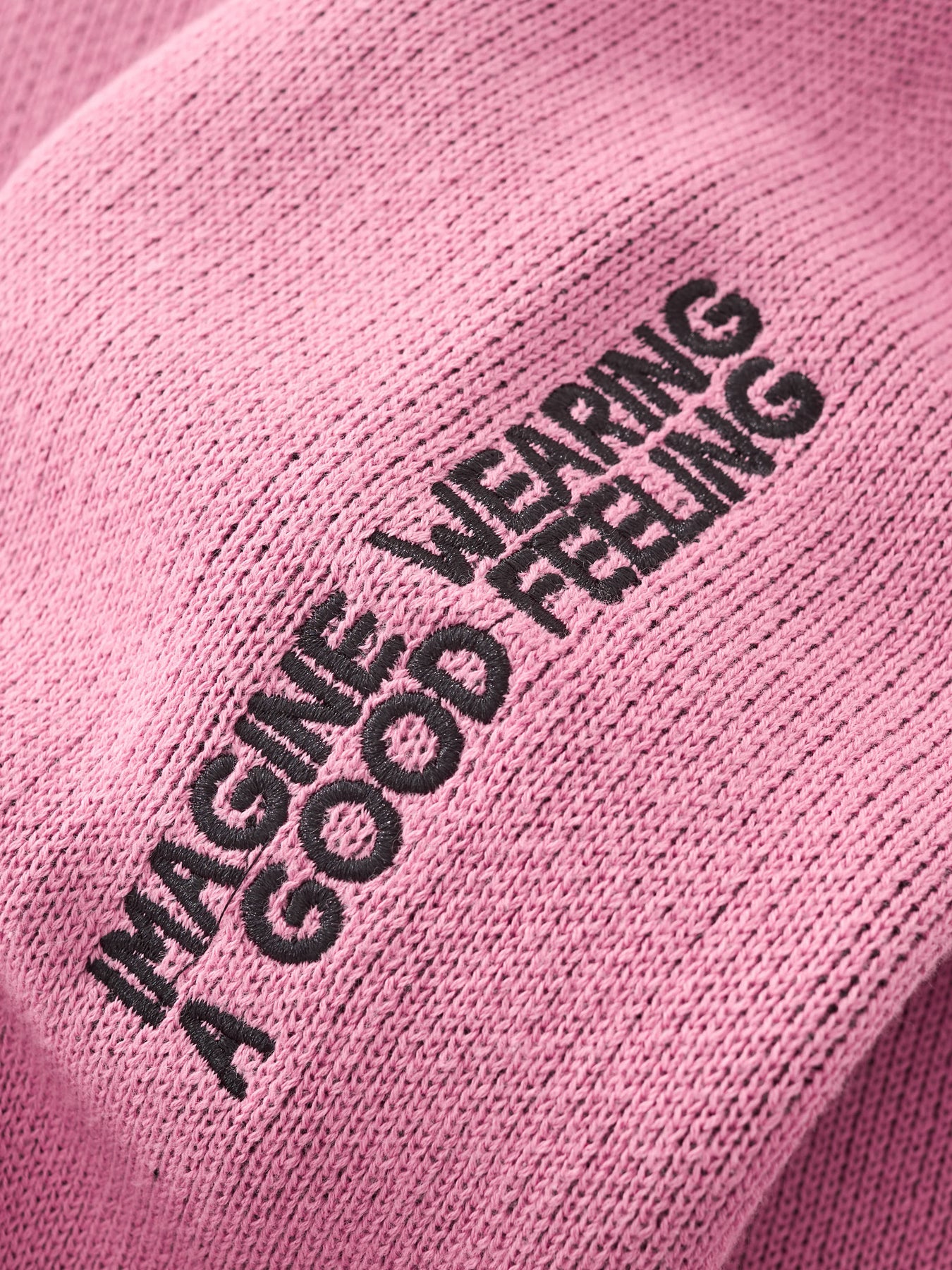 Essentials Cursive Knit CURSIVE TEXT KNIT - HOT PINK – DRMERS CLUB