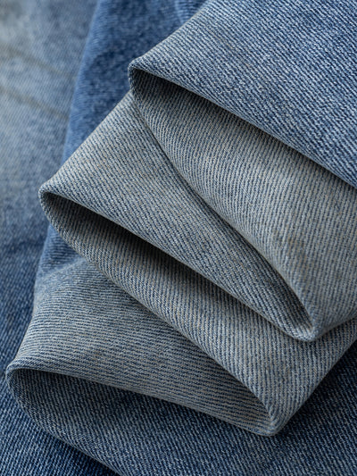 MUD STAINED JEANS - DARK BLUE