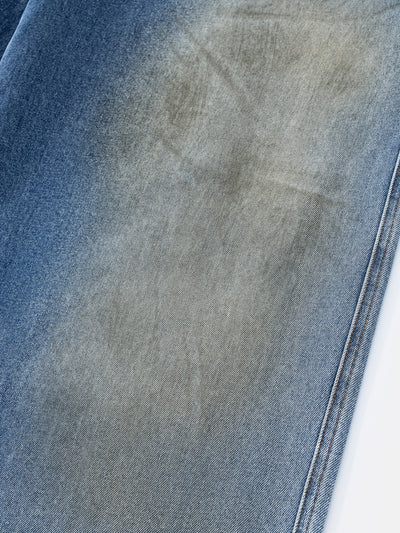 MUD STAINED JEANS - DARK BLUE