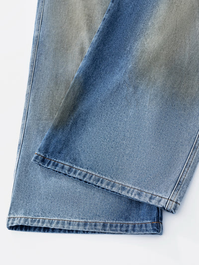 MUD STAINED JEANS - DARK BLUE