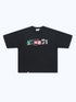 DISTORTED DRMERS TEE - BLACK