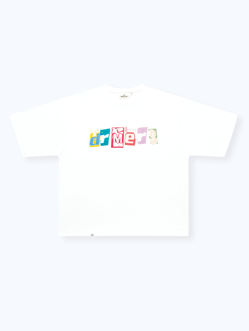 DISTORTED DRMERS TEE - WHITE