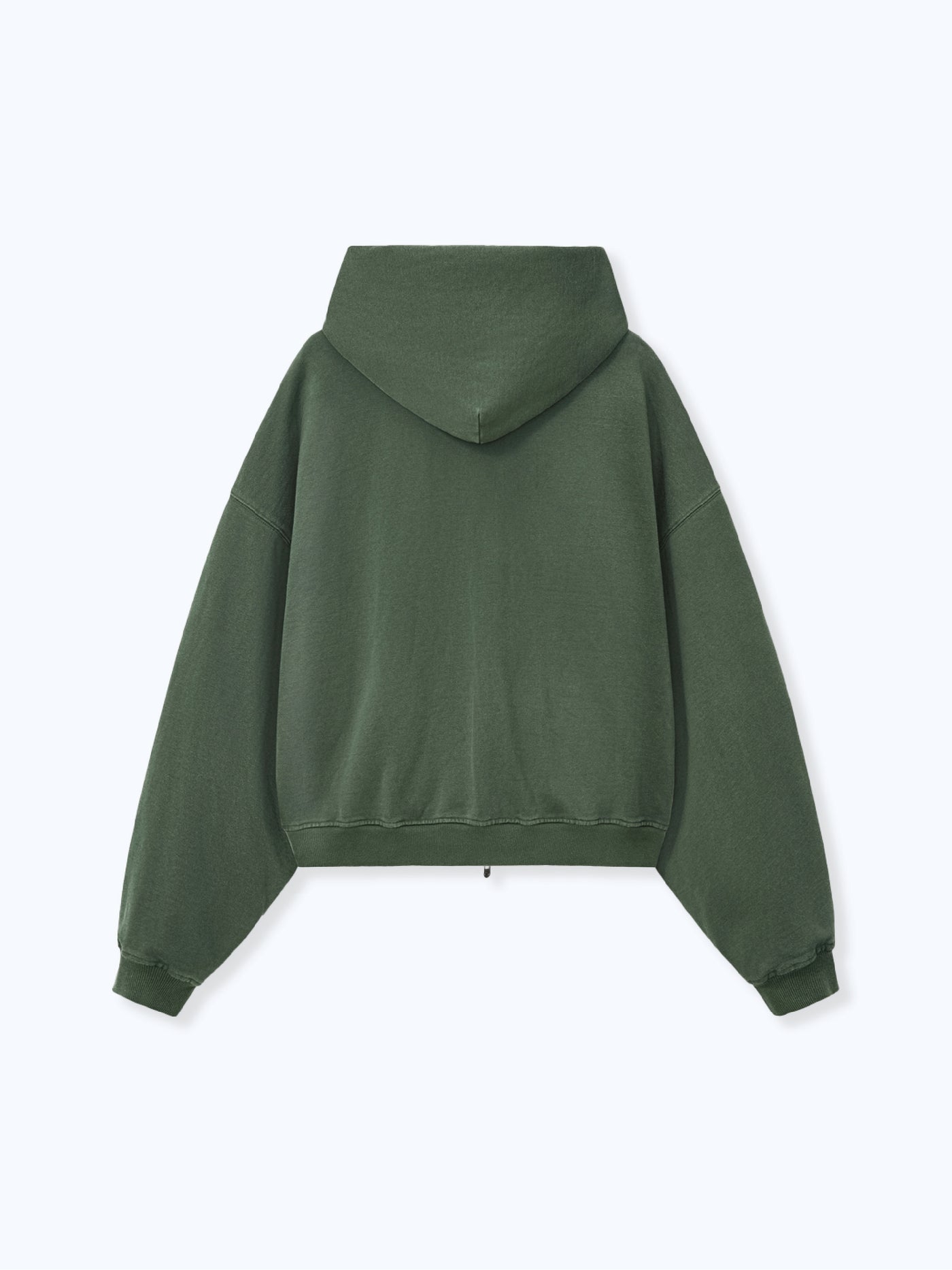 DISTRESSED LOGO ZIP UP - FADED PINE