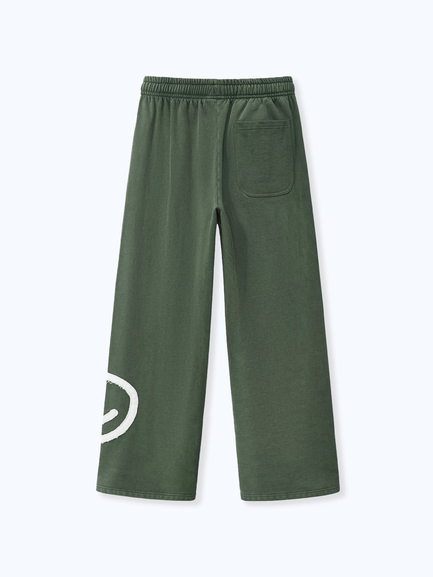 SMILEY PATCH SWEATPANTS - FADED PINE