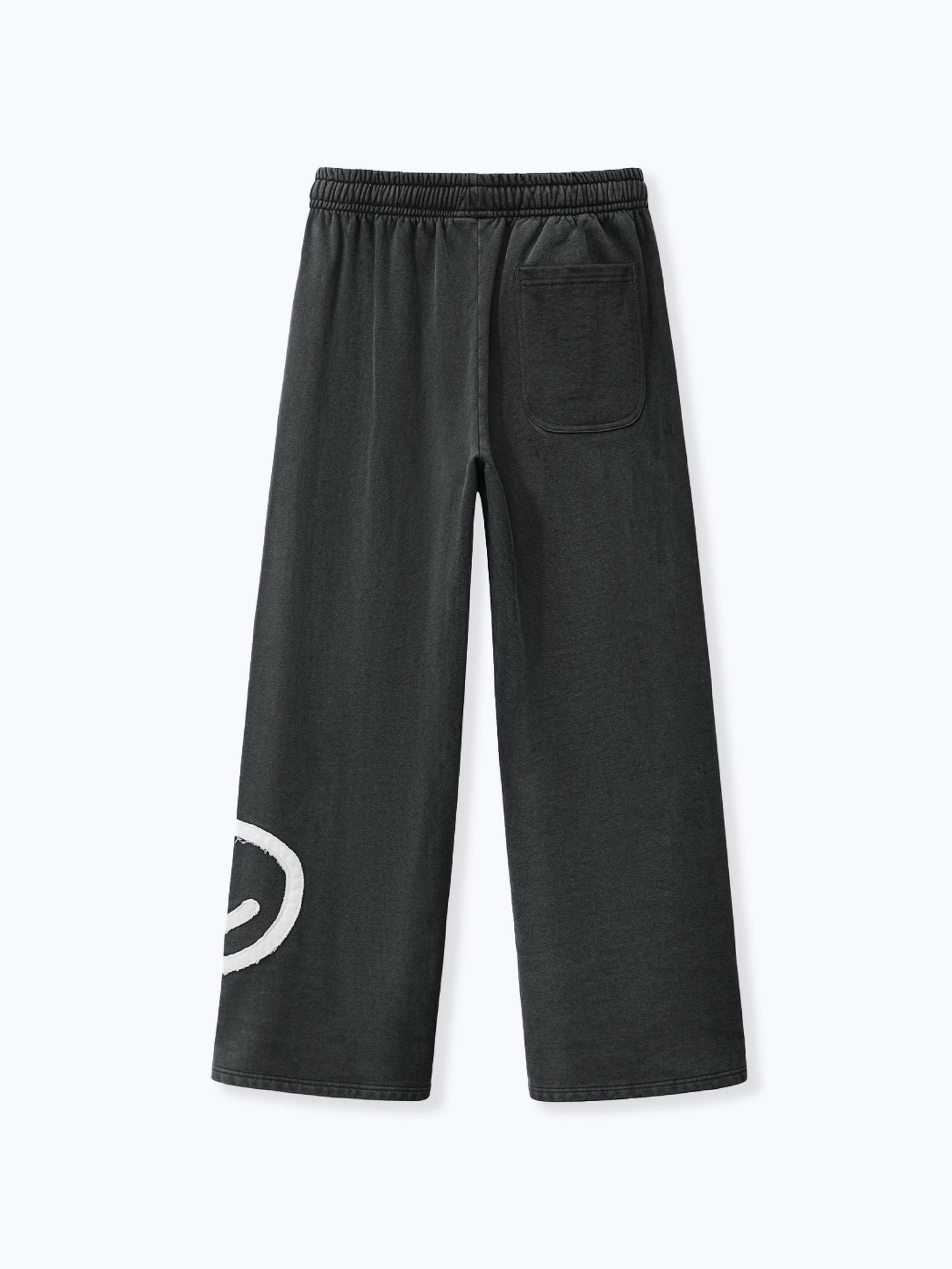SMILEY PATCH SWEATPANTS - VINTAGE BLACK
