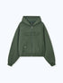 DISTRESSED LOGO ZIP UP - FADED PINE