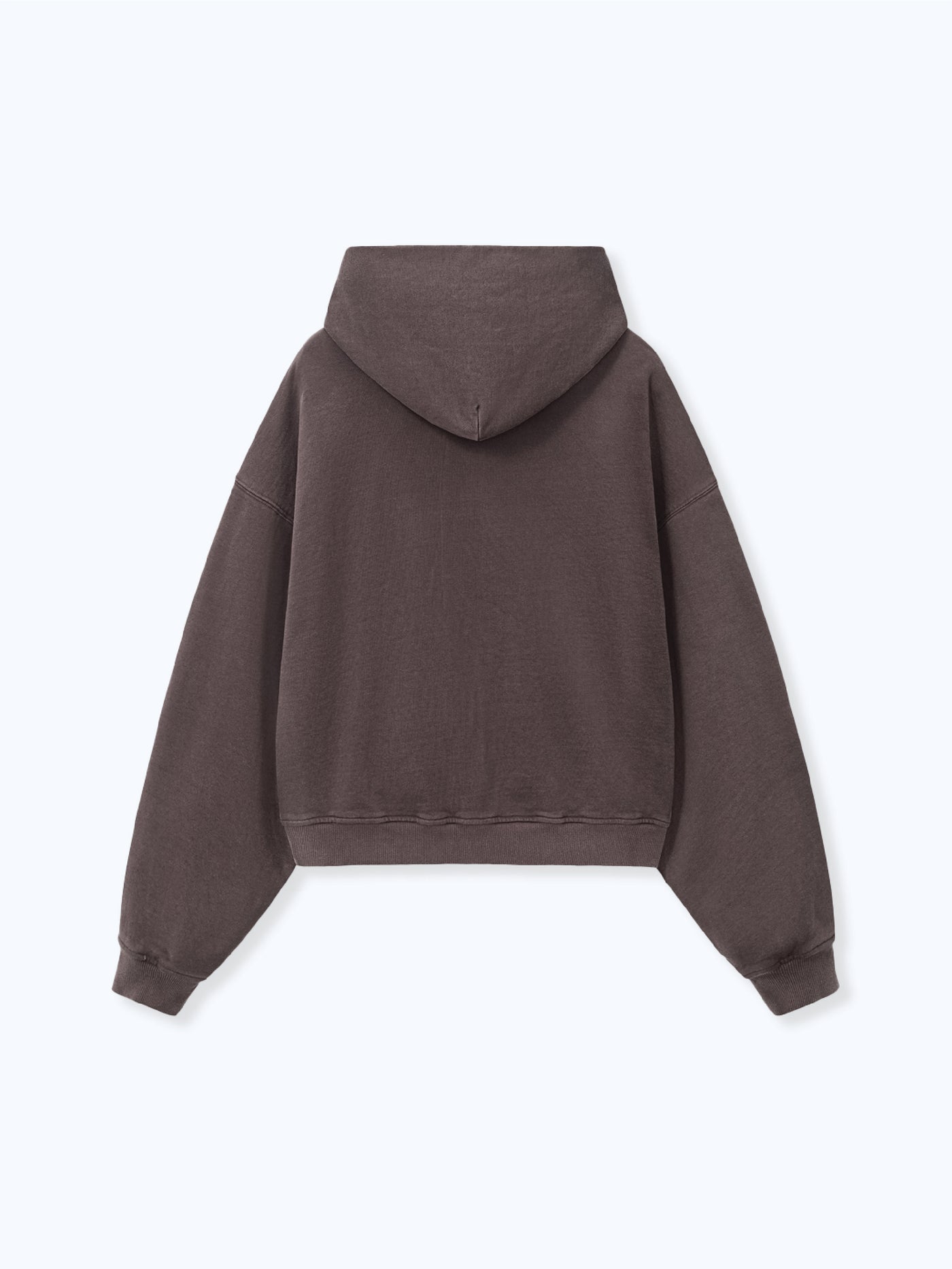DISTRESSED LOGO ZIP UP - BROWN