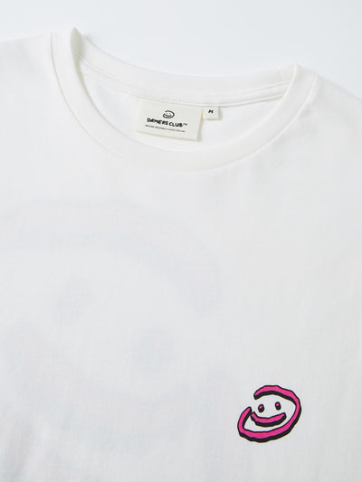 DOODLE SMILEY TEE - WHITE