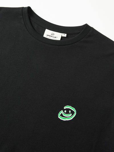 DOODLE SMILEY TEE - BLACK