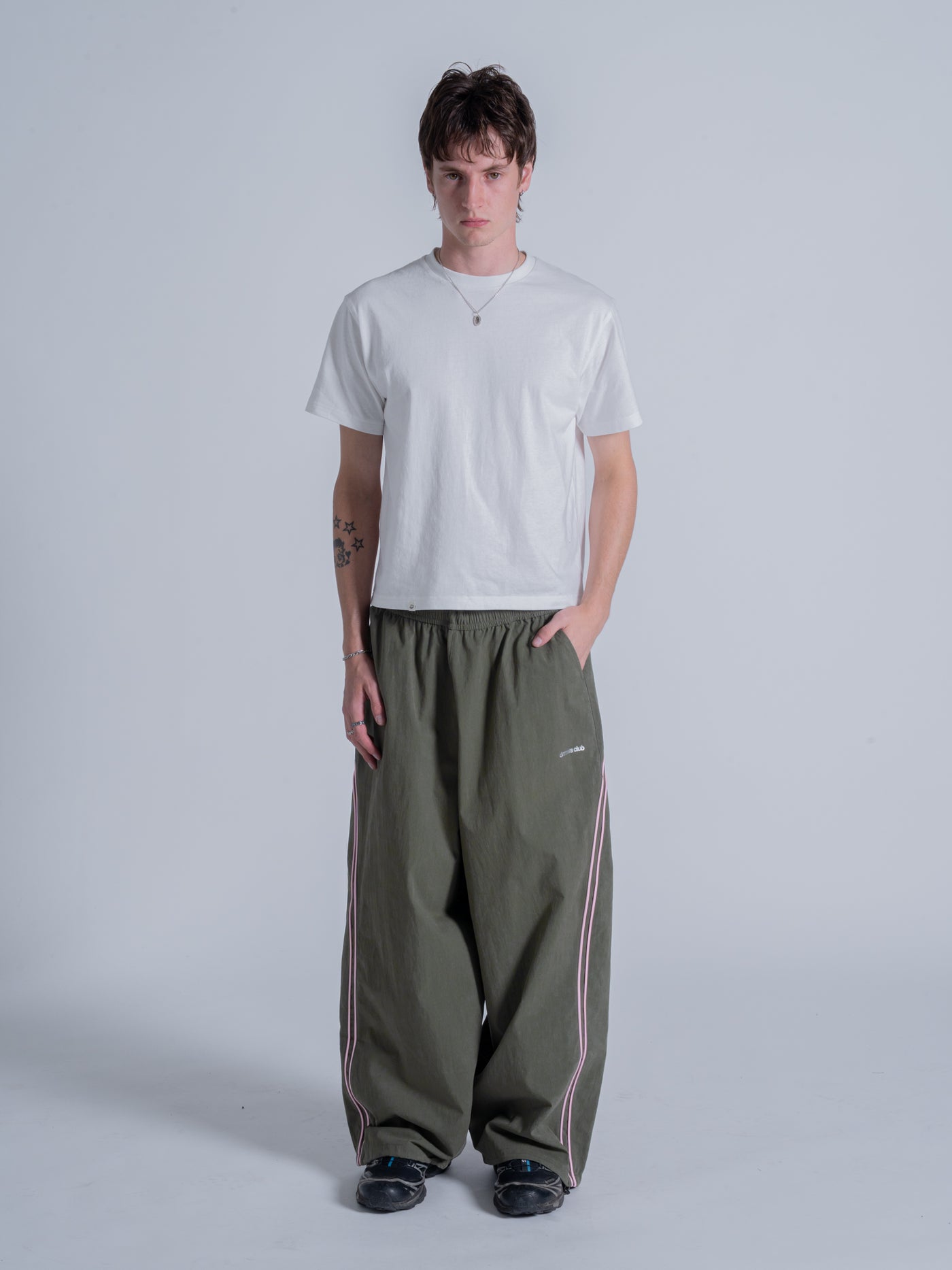 WAVY TRACK PANT - OLIVE GREEN – DRMERS CLUB