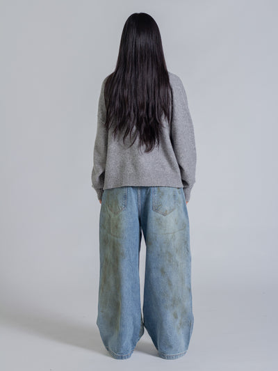 KNIT CARDIGAN - GREY