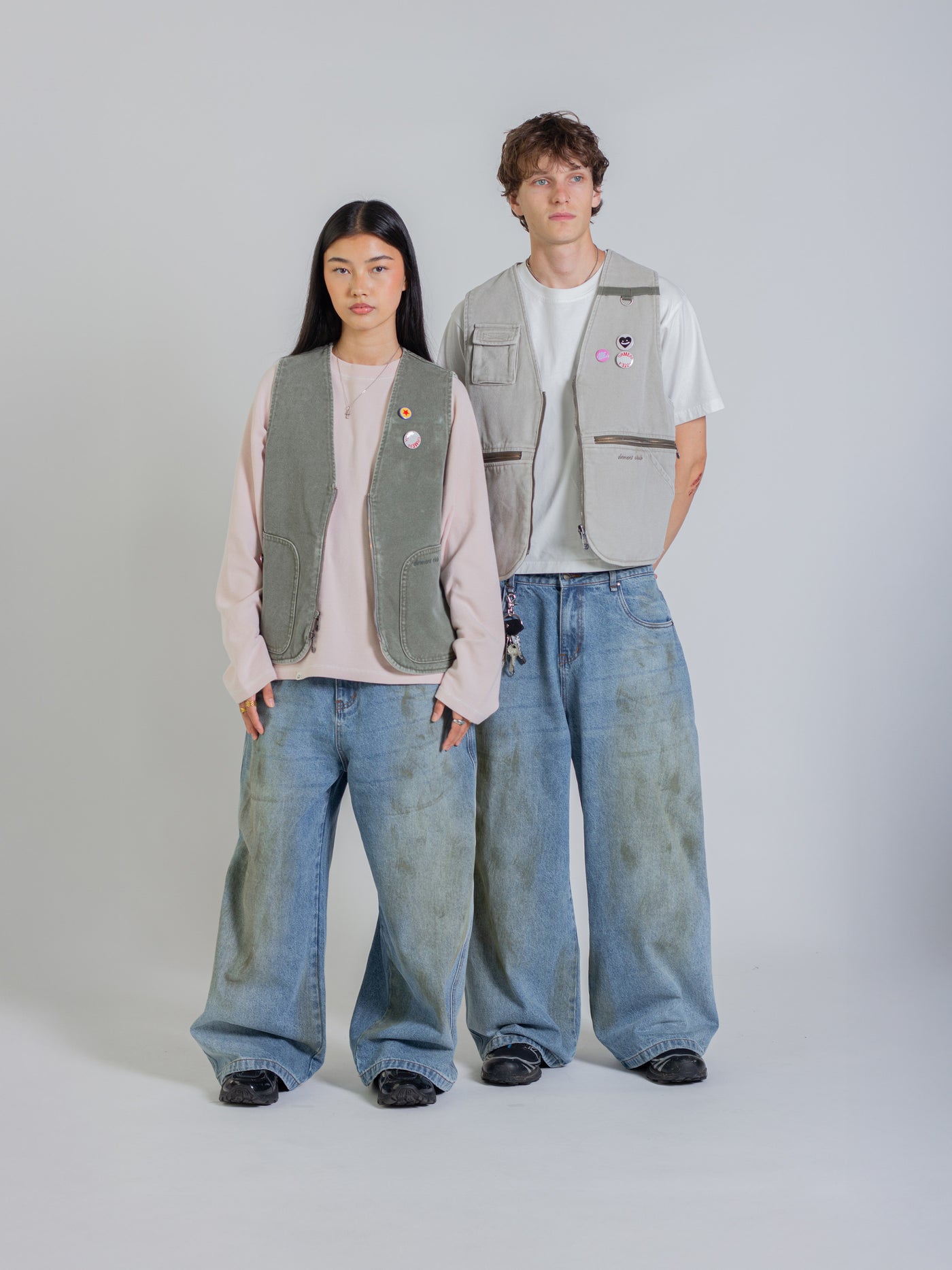 REVERSIBLE UTILITY VEST - GREEN/GREY