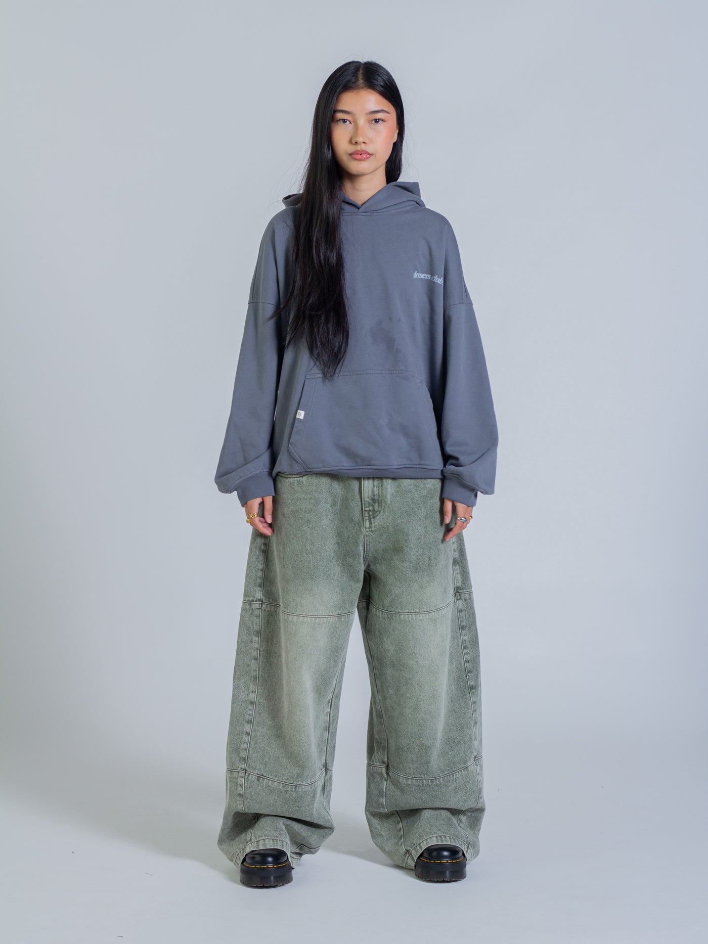 ARCH HOODIE - STONE BLUE