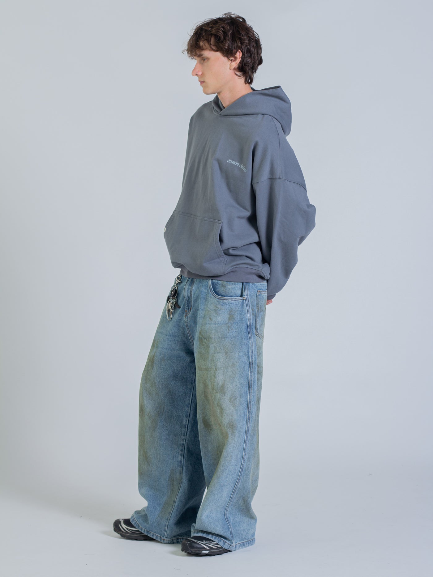 ARCH HOODIE - STONE BLUE