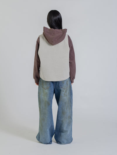 REVERSIBLE UTILITY VEST - GREEN/GREY