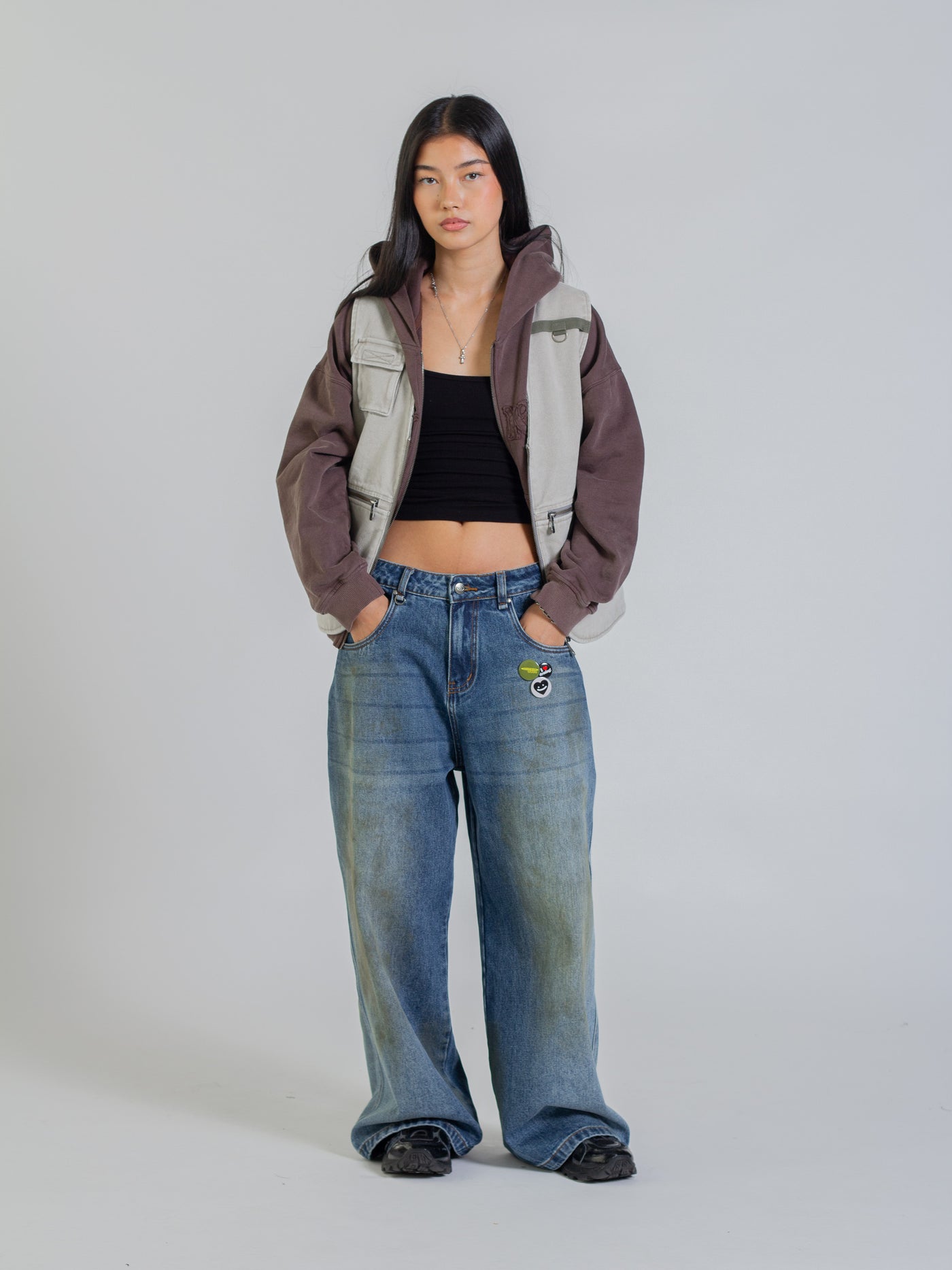 REVERSIBLE UTILITY VEST - GREEN/GREY