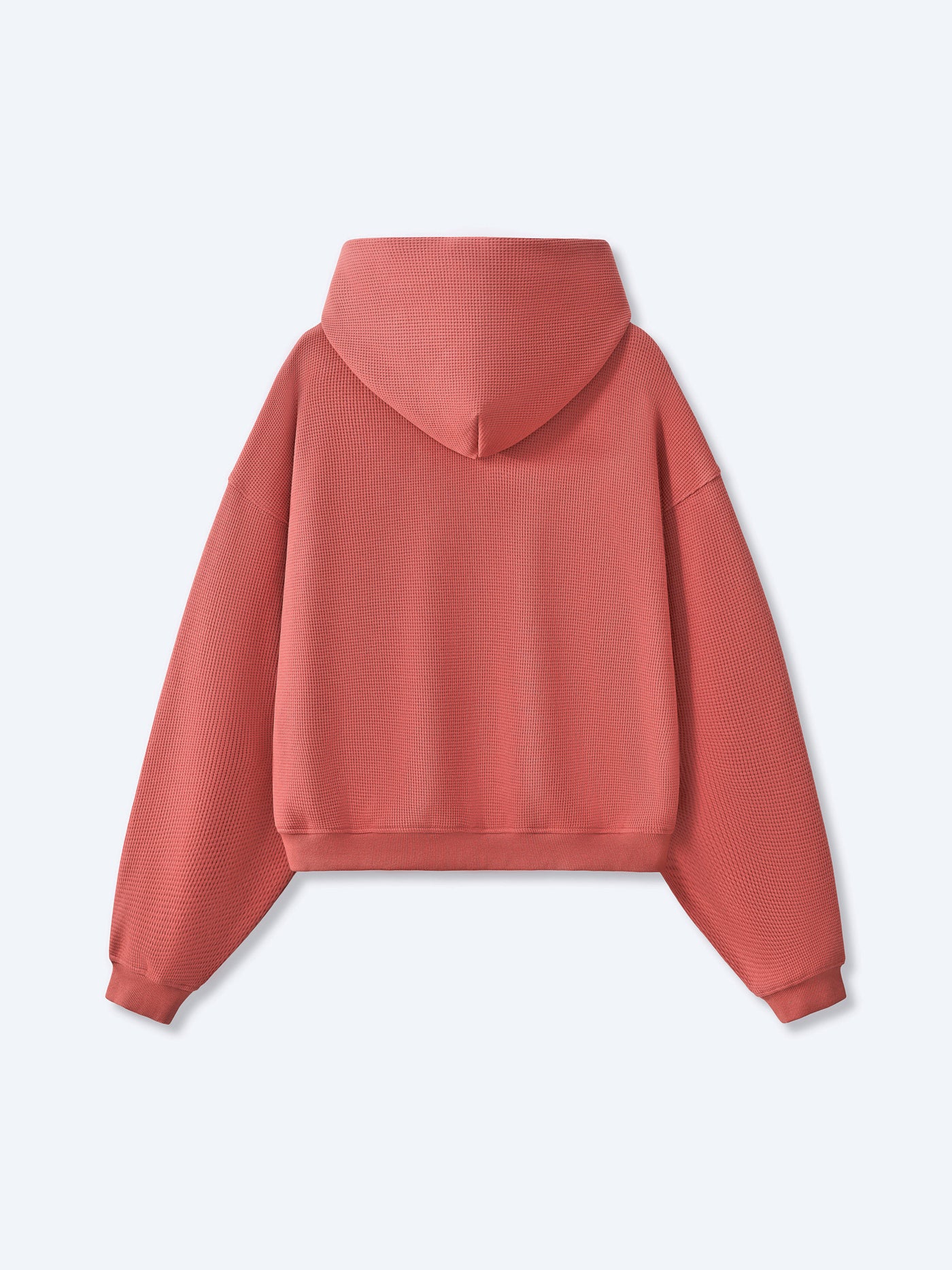 WAFFLE ZIP HOODIE - SALMON – DRMERS CLUB