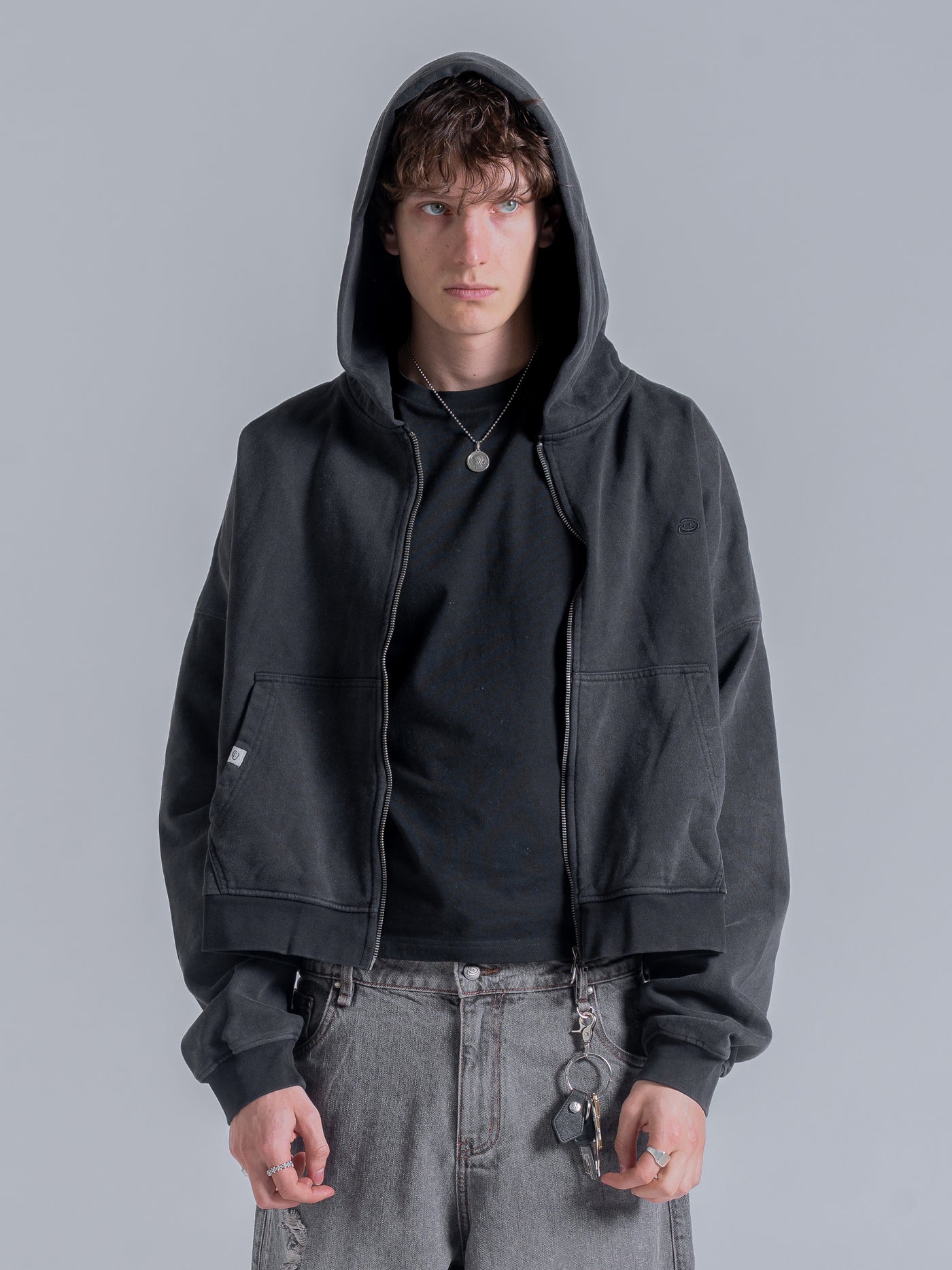 ESSENTIAL BOXY DOUBLE ZIP - VINTAGE BLACK – DRMERS CLUB
