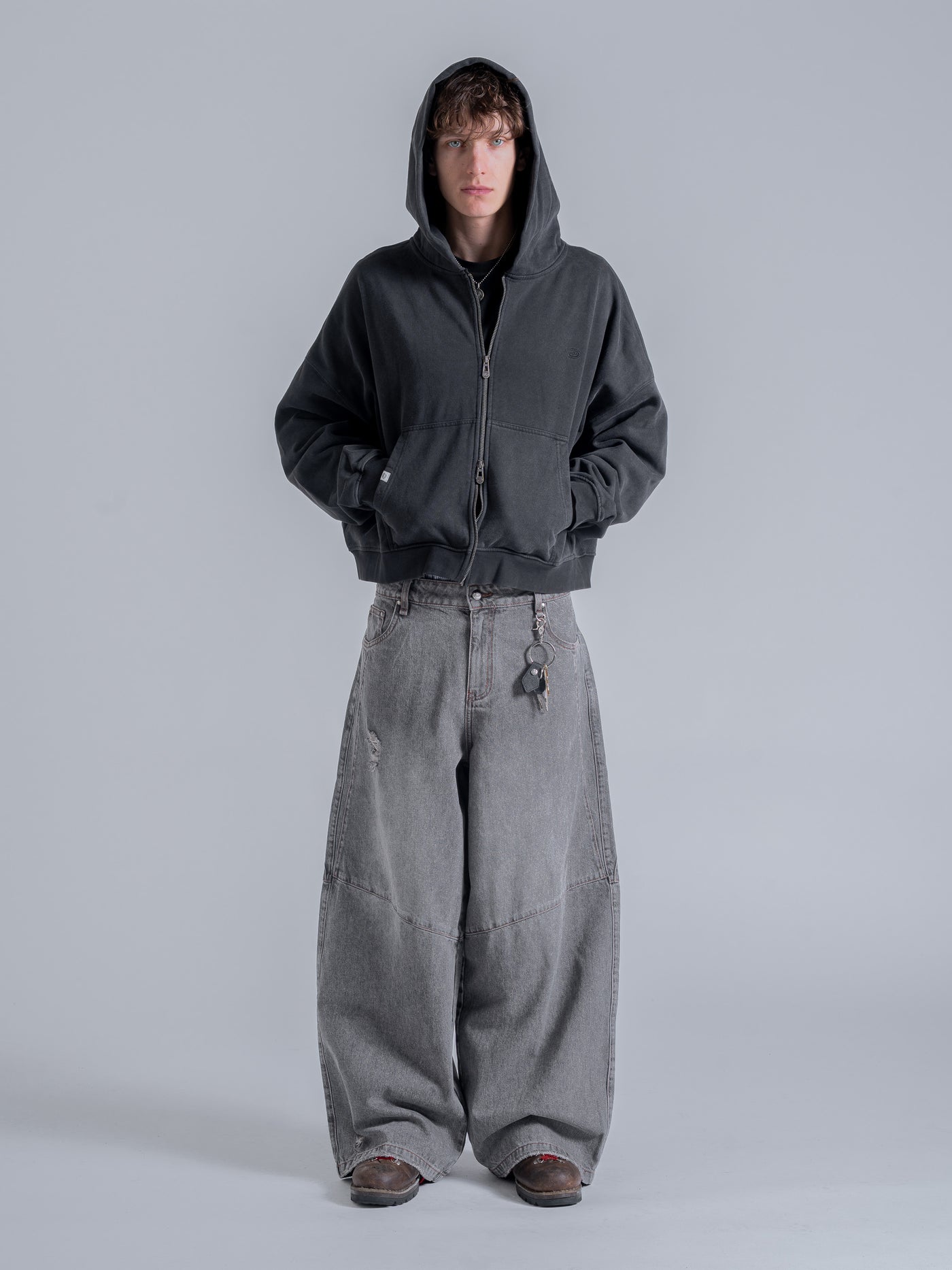 ESSENTIAL BOXY DOUBLE ZIP - VINTAGE BLACK – DRMERS CLUB