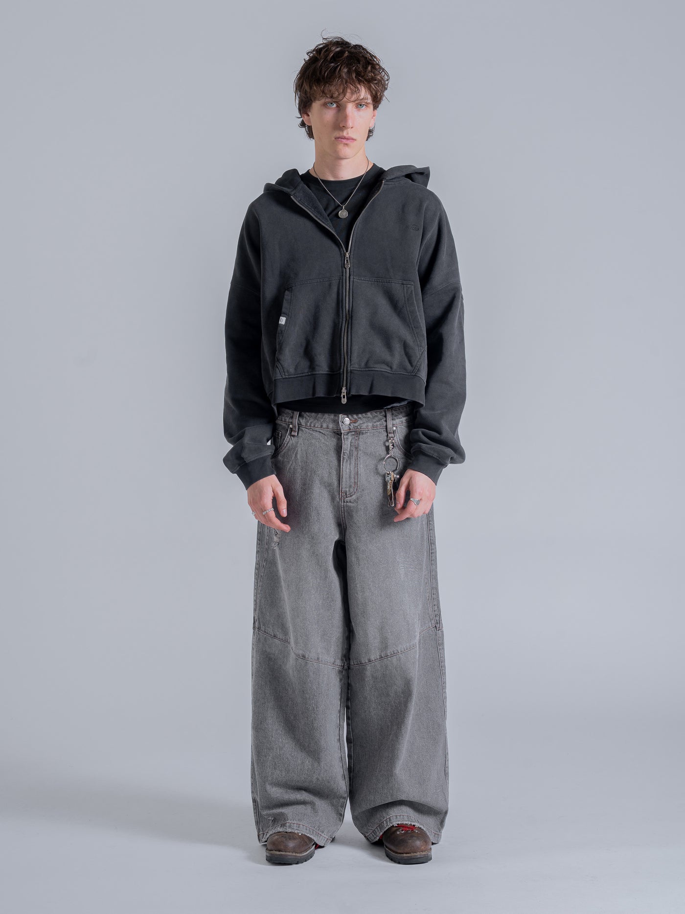 ESSENTIAL BOXY DOUBLE ZIP - VINTAGE BLACK – DRMERS CLUB