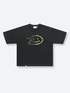 FADED STARS SMILEY TEE - BLACK