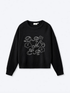 FLOWER KNIT - BLACK