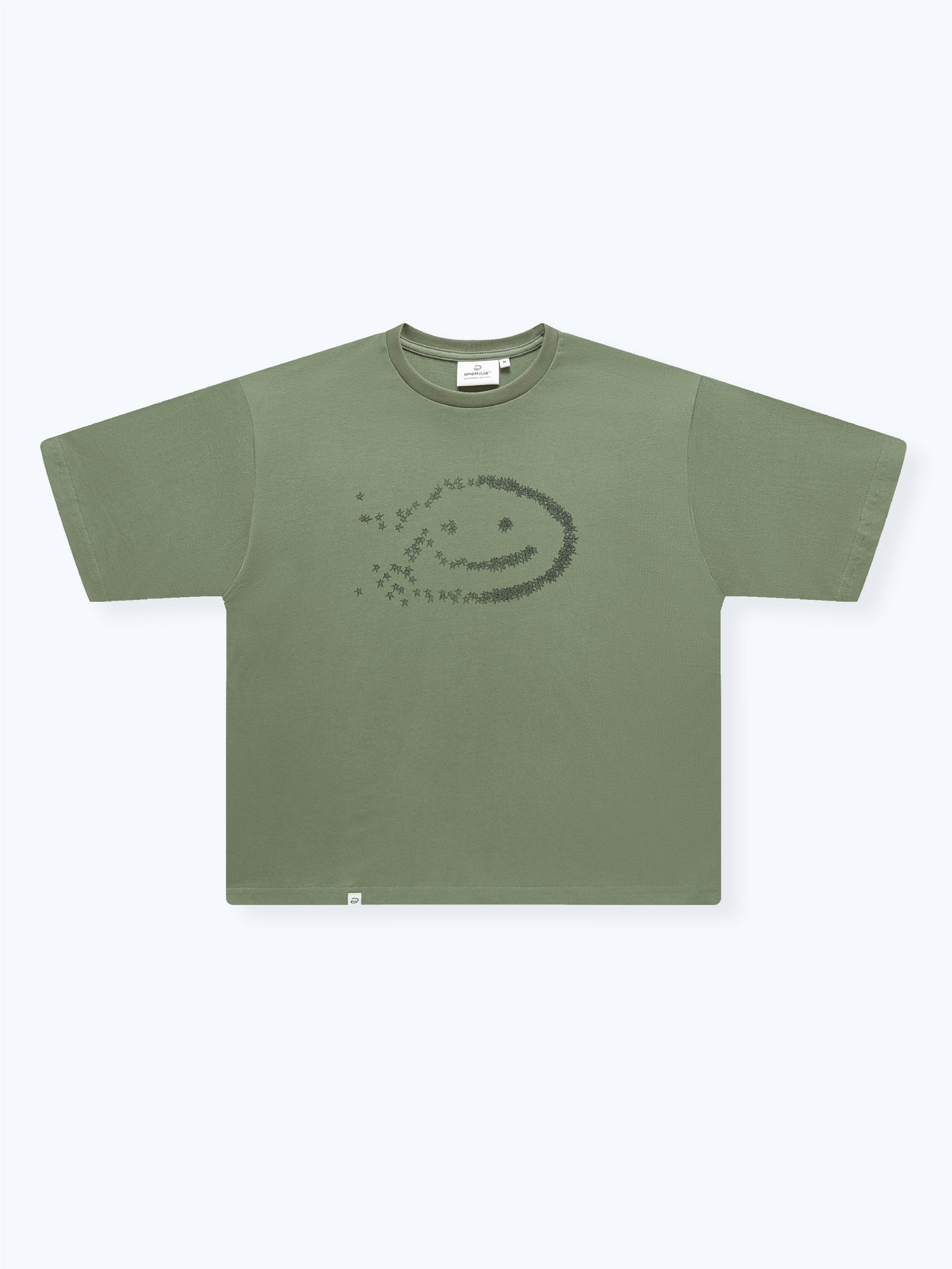 FADED STARS SMILEY TEE - GREEN