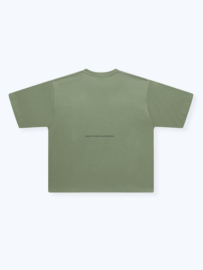 FADED STARS SMILEY TEE - GREEN