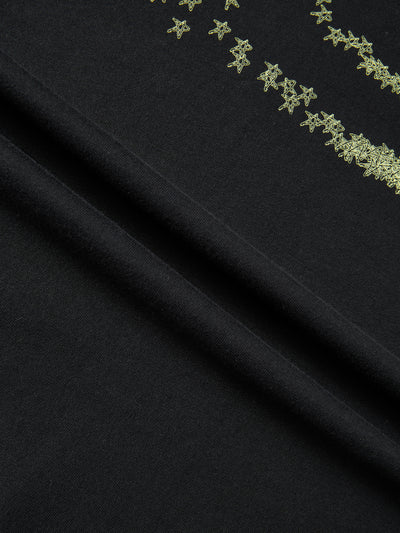 FADED STARS SMILEY TEE - BLACK