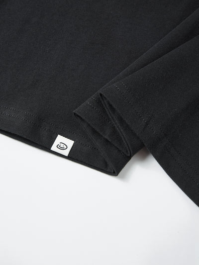 FADED STARS SMILEY TEE - BLACK